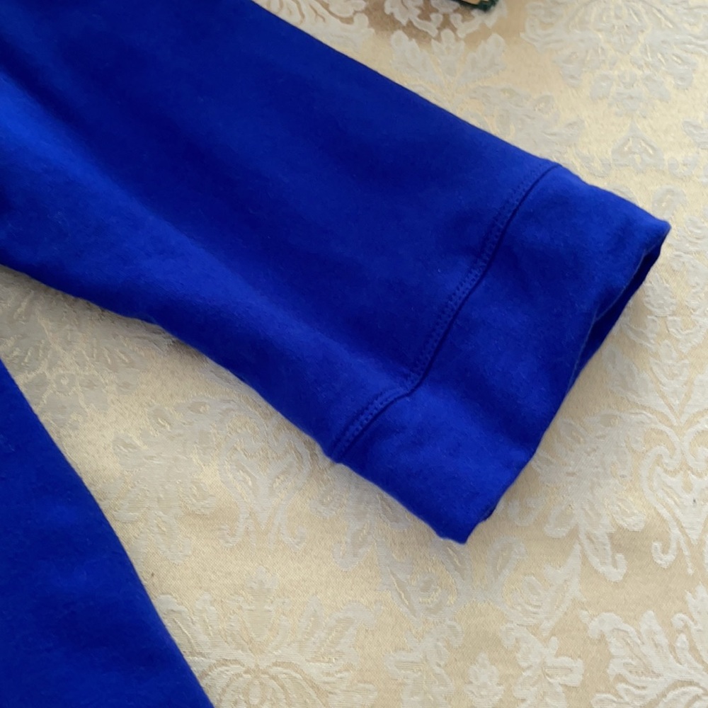 Elegant Royal Blue Women's Trench Coat - Picture 5 of 9